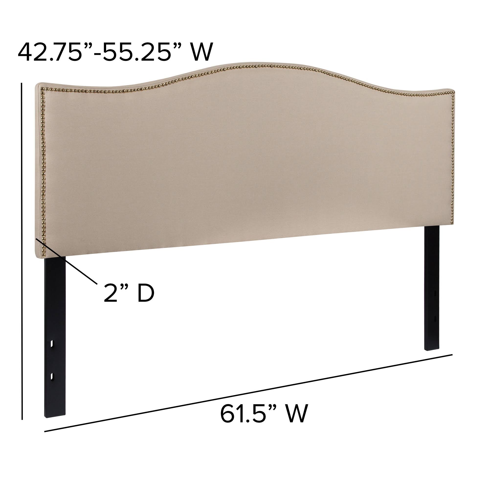Beige and Black Transitional Queen Size Headboard G215