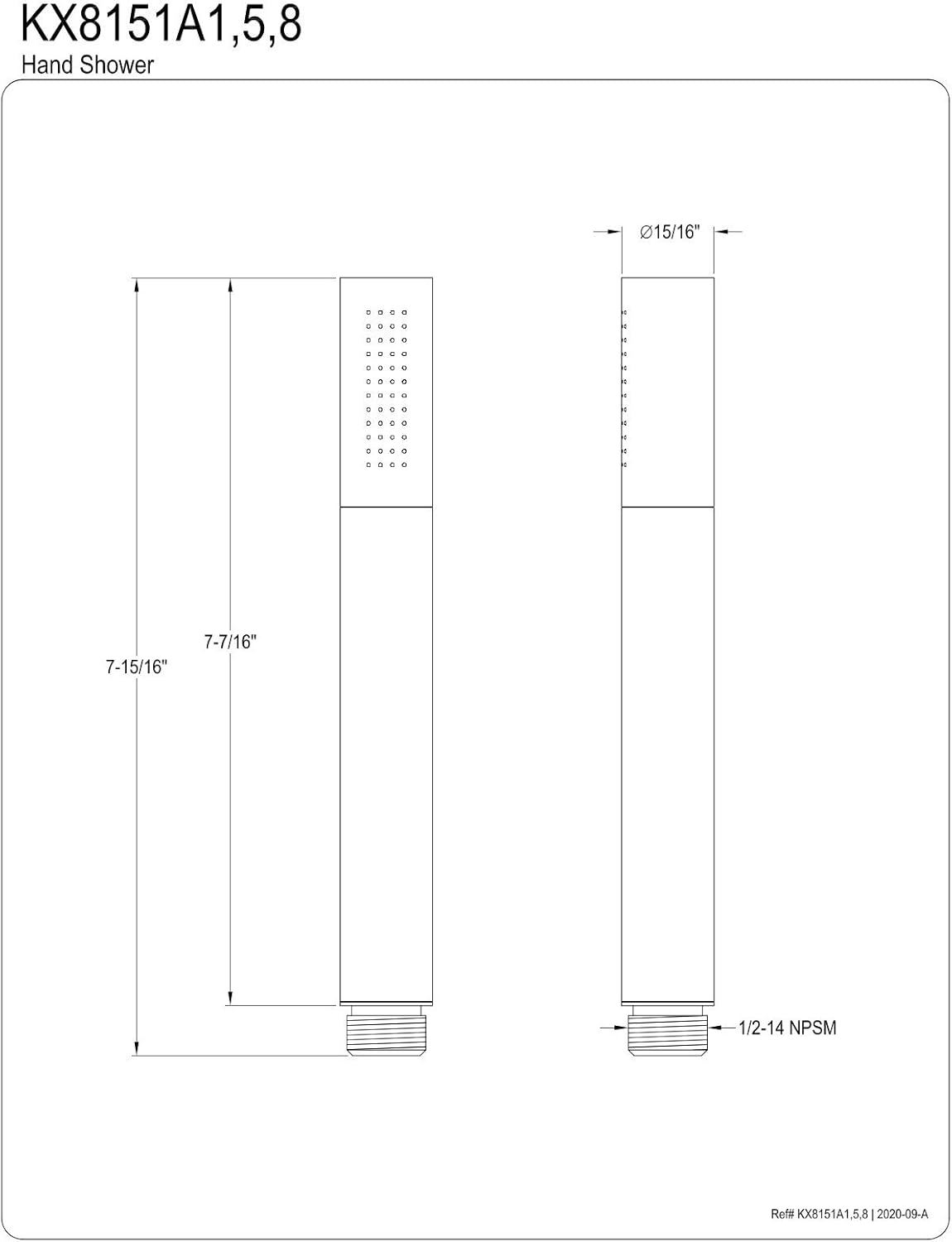 Oil Rubbed Bronze Hand Shower Head Pack of 2 U3827