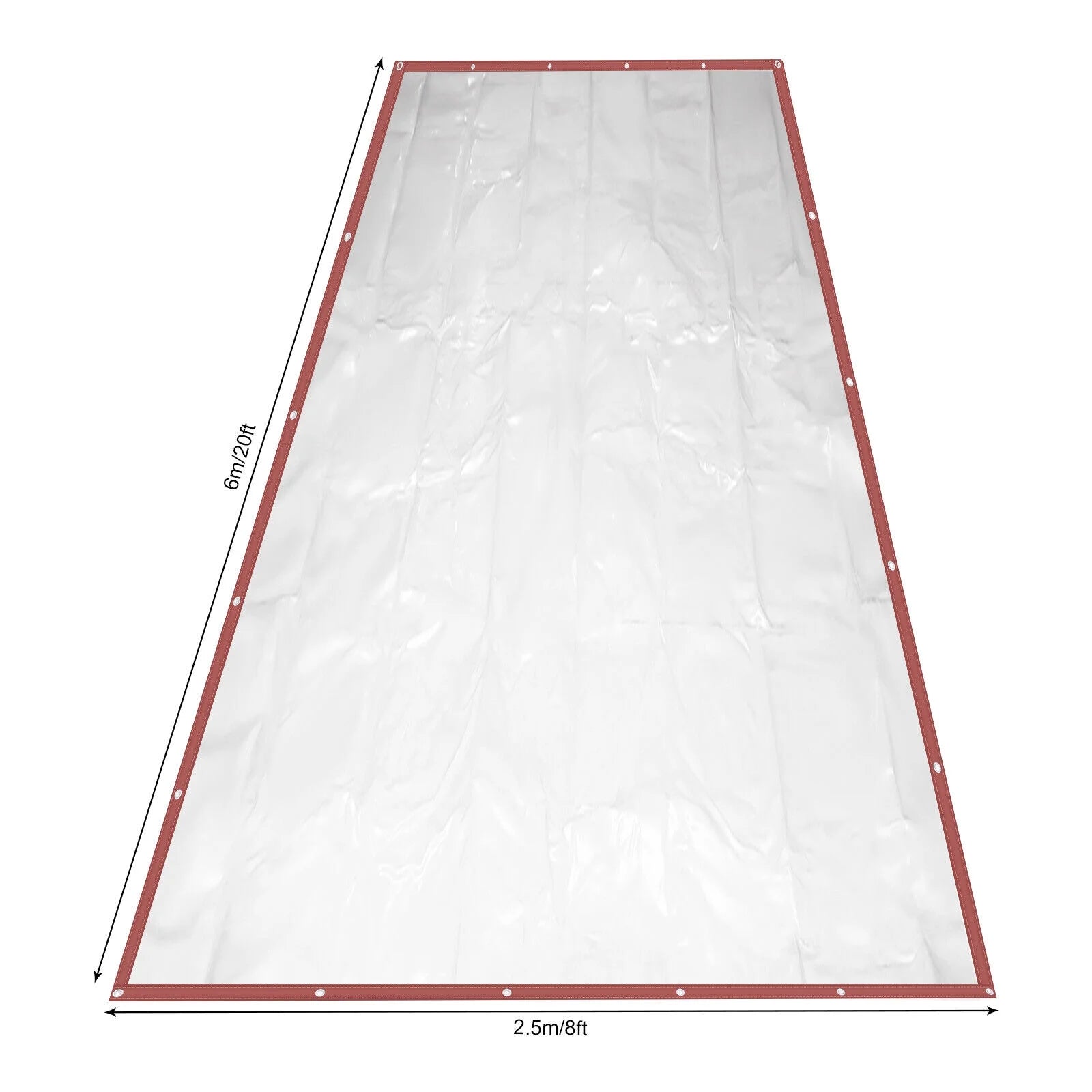 Brown Clear Awning Canopy Tarpaulin K199