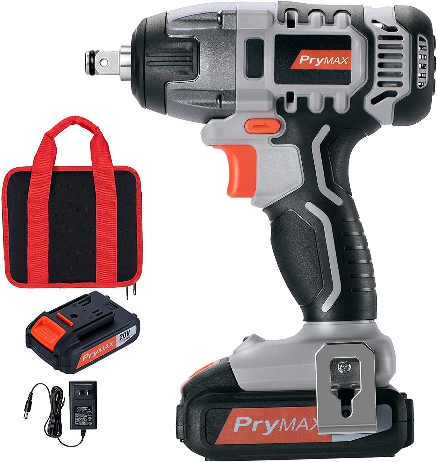 20V Cordless Impact Wrench Kit 1/2 Chuck with LED Work Light F416508