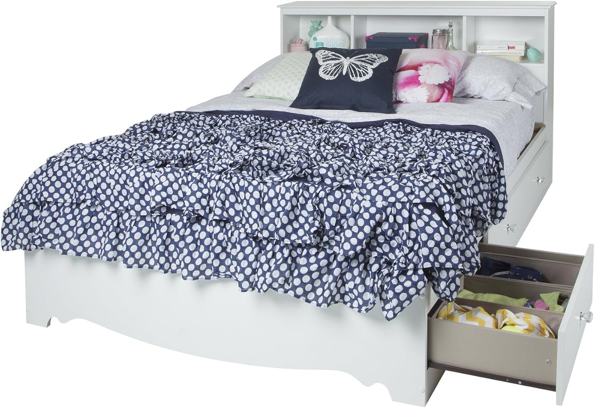 Pure White Bookcase Headboard U70459