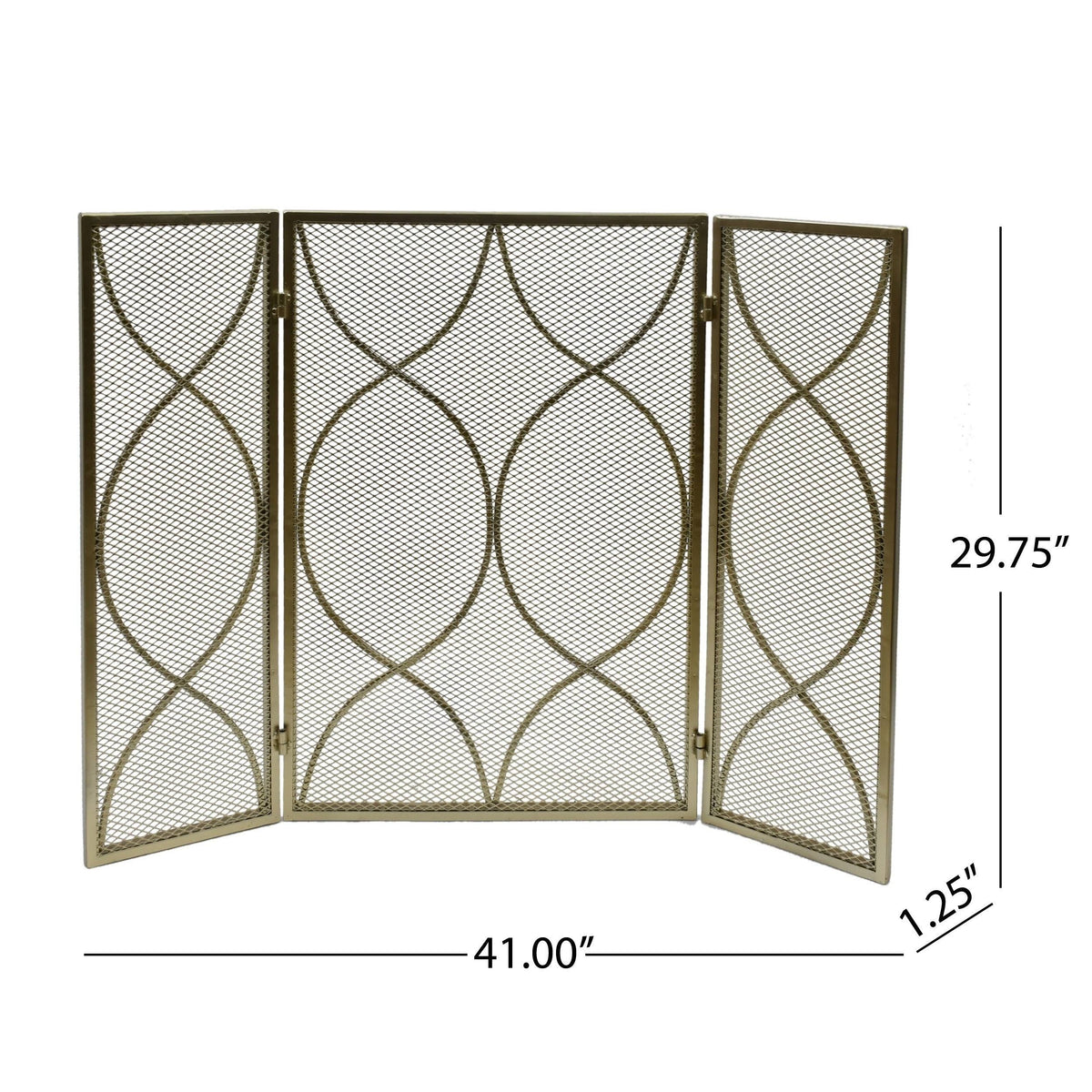 Three Panel Iron Firescreen Y17488