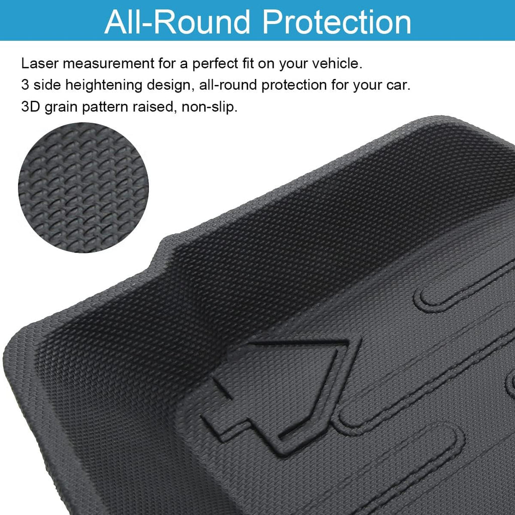 Cargo Liner Trunk Floor Mat for Ford Bronco 2021 2022 All Weather Waterproof TPE Pack of 2 T4493