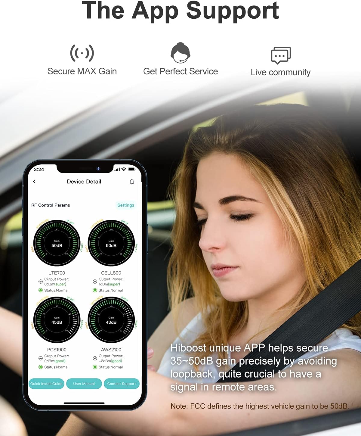 Car Cell Phone Booster with Magnetic Roof Antenna N867742