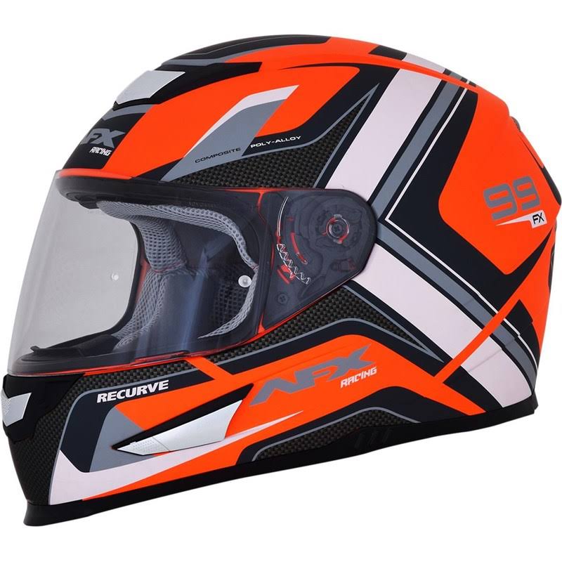 Pearl White/Blue Recurve Helmet C299