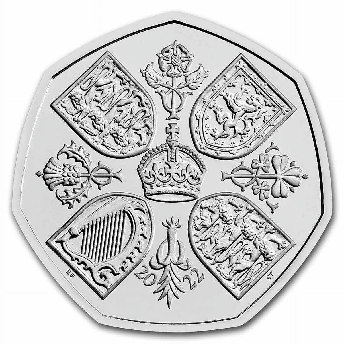 2022 Great Britain 50p Queen Elizabeth BU Coin Q8422