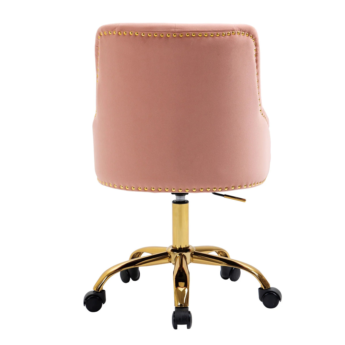 Velvet Vanity Chair with Tufted Button, Swivel Height-Adjustable Seat M853