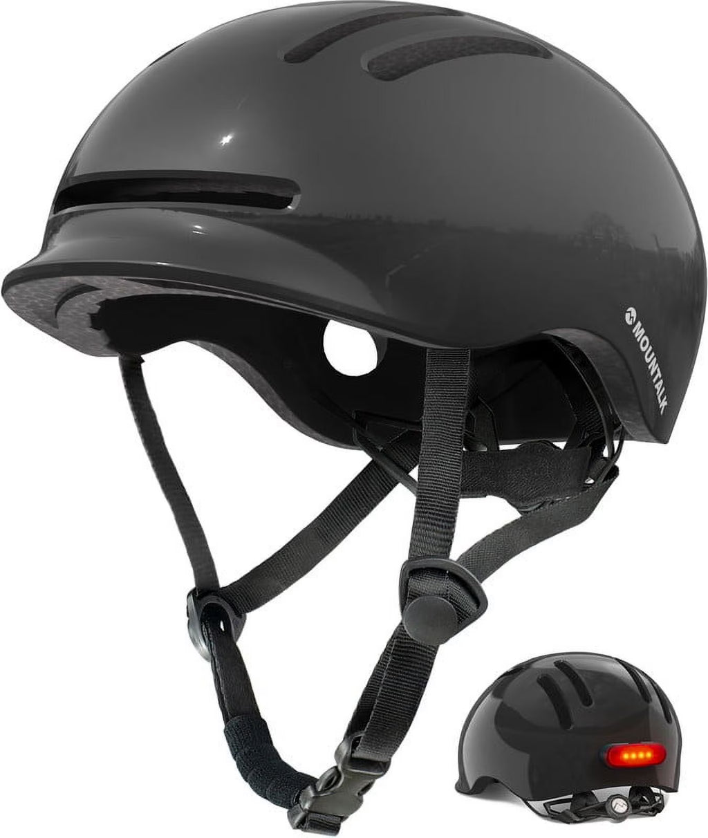 Black Bicycle Helmet with Light L549