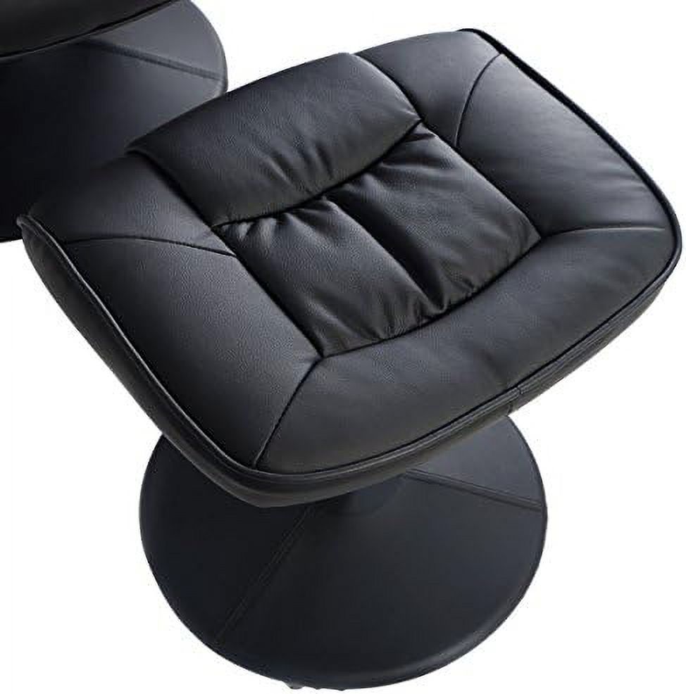 Gray PU Leather Recliner Chair with Ottoman U555