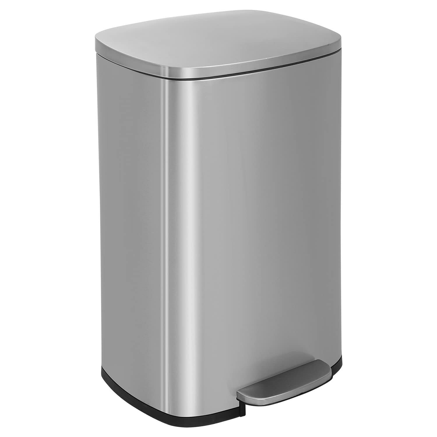 Brushed Stainless Steel 13 Gallon Step Trash Can A5824