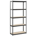 Steel Storage Rack, 5 Adjustable Shelves, 3200 lb. Capacity, Black X736