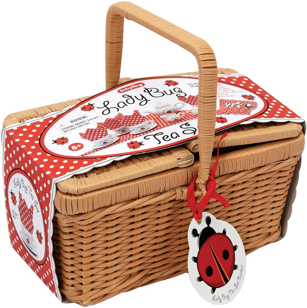 Porcelain Tea Set Basket Q2287