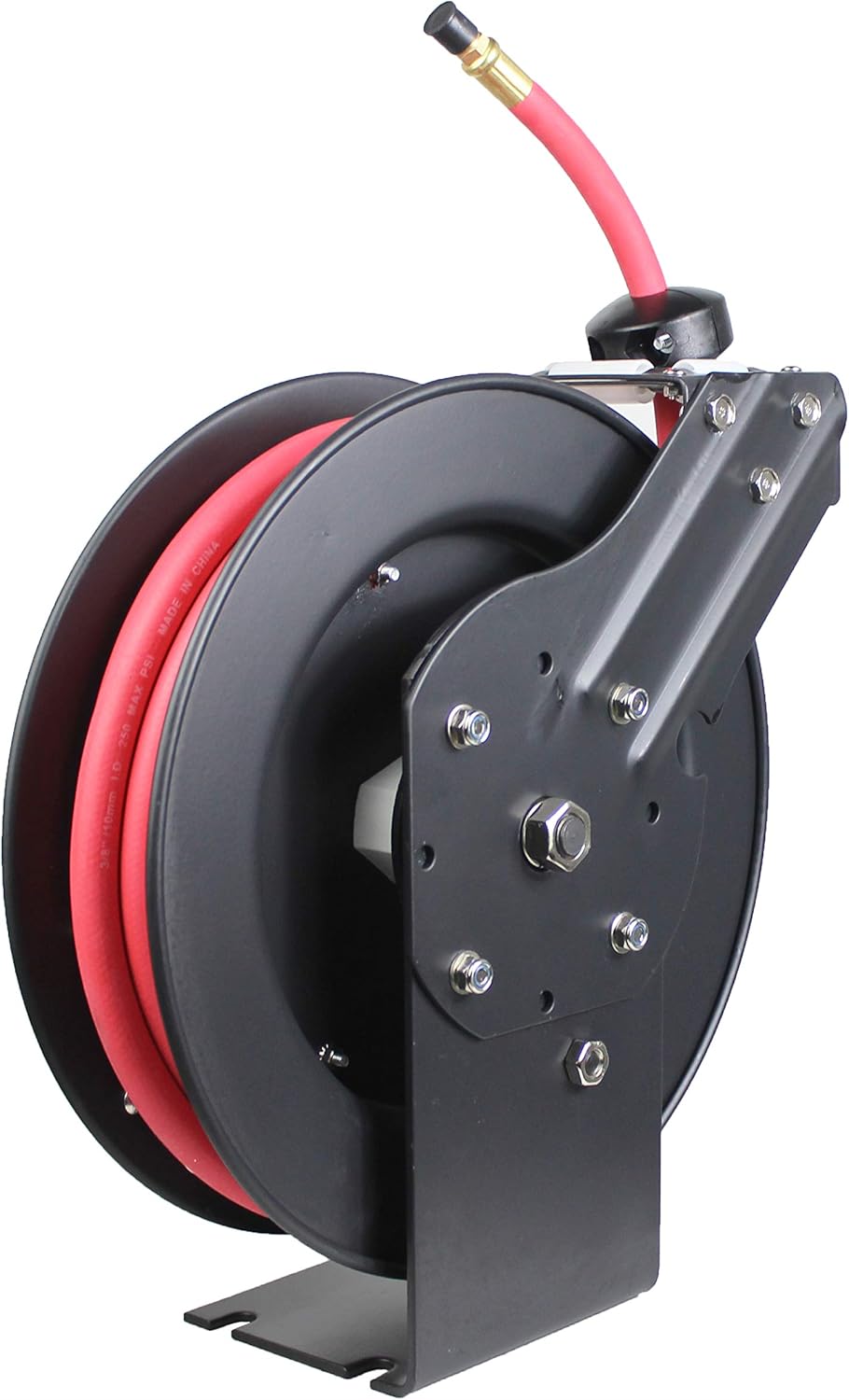 25ft Auto Rewind Retractable Reel with 3/8" x 25' Air Hose with Brass Fittings Pack of 2 K812778