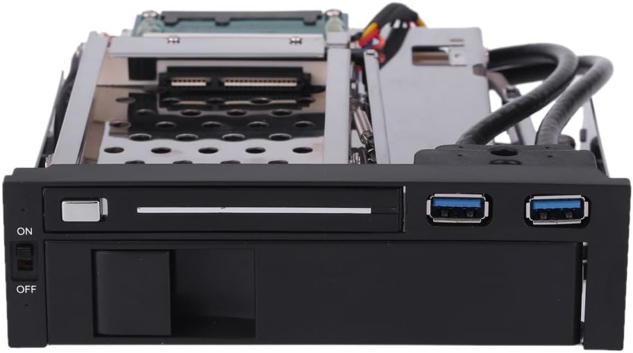 Dual Bay 3.5 + 2.5 Inch SATA III Hard Drive SSD Tray Caddy Internal Mobile Rack Enclosure Docking Station with USB 3.0 Port Hot Swap Pack of 2 A445
