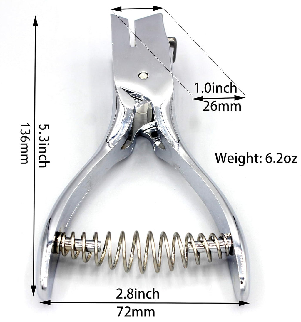 Metal Hand-held Slot Hole Punch Pliers for PVC Cards 15x3mm D3776