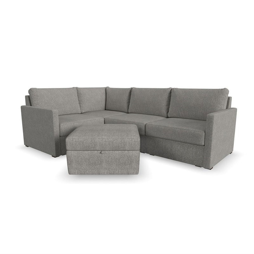 Gray 4 Seat Sectional with Performance Fabric X681