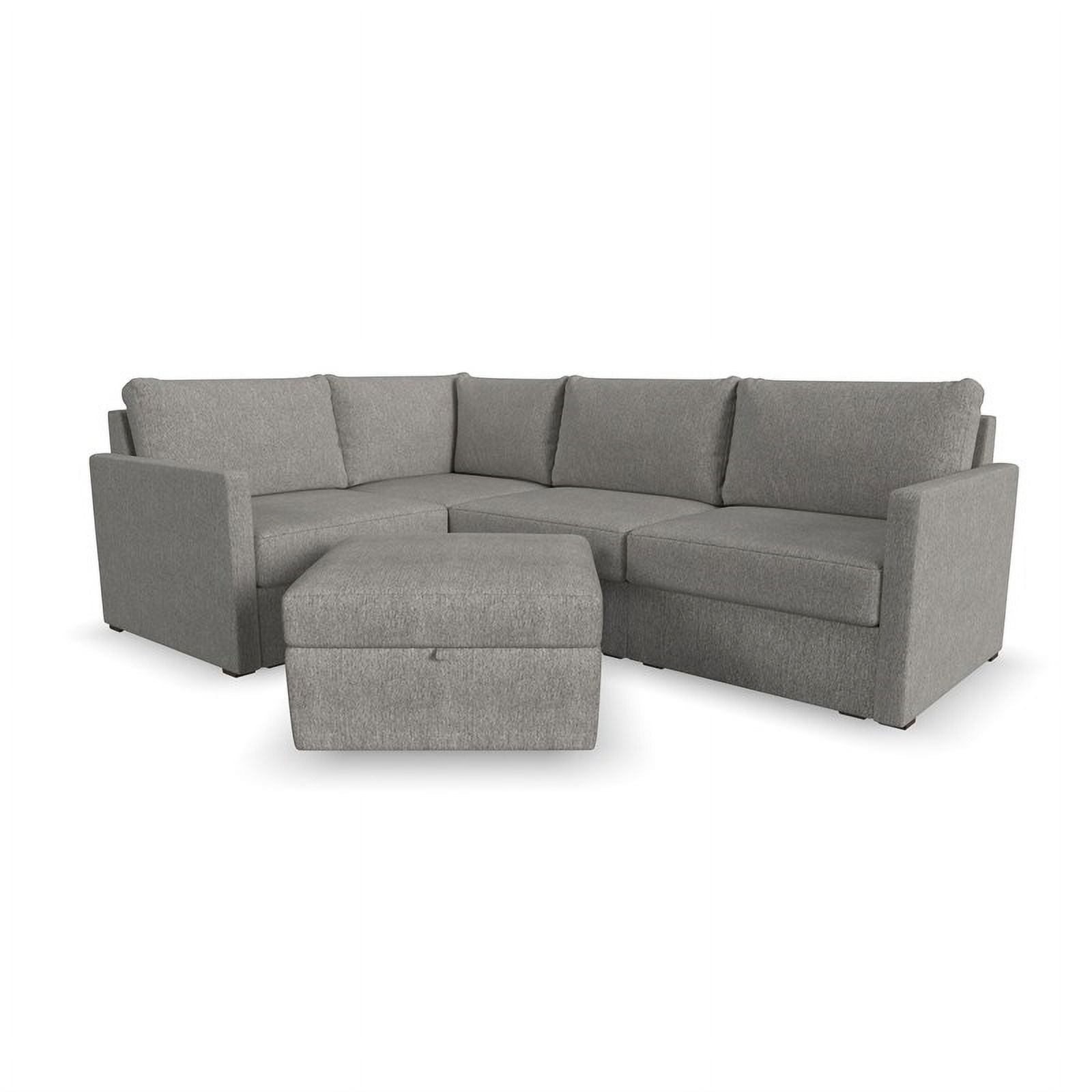Gray 4 Seat Sectional with Performance Fabric X681