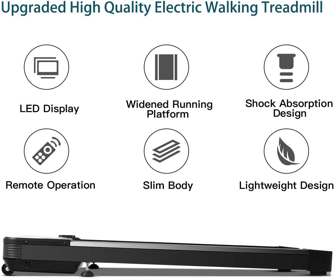 Under Desk Treadmill Walking Pad with LED Display and Wireless Remote Control J526115