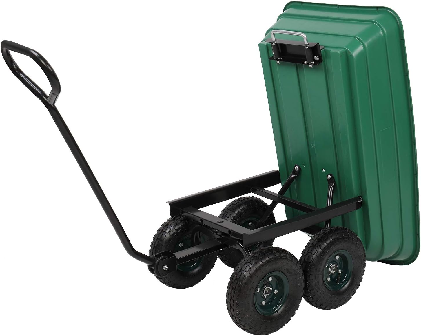 Heavy-Duty Wagon Garden Dump Cart with 10" Big Wheel, 550-Pound Capacity V335854