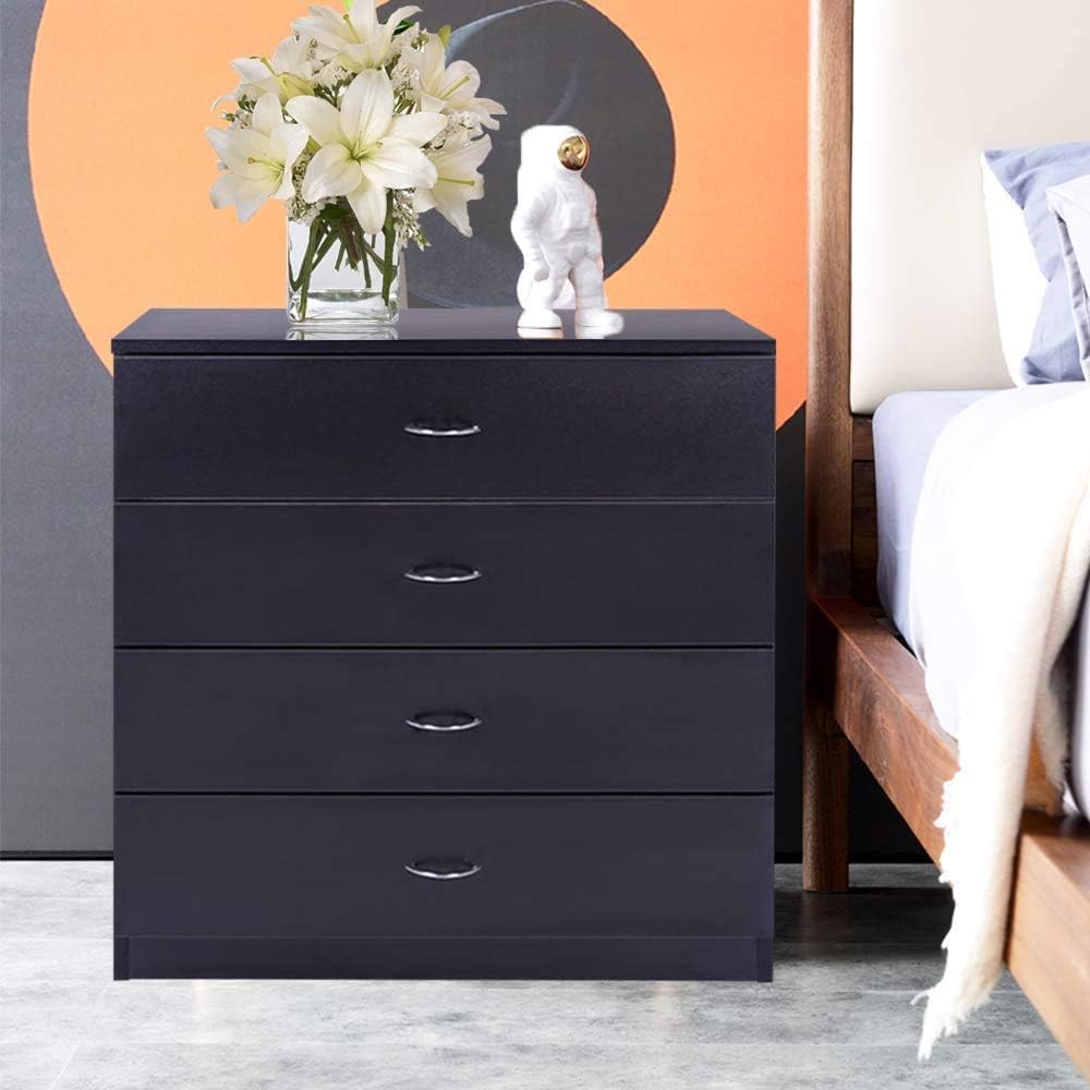 White 6 Drawer Wooden Chest of Drawers with Wheels R350937