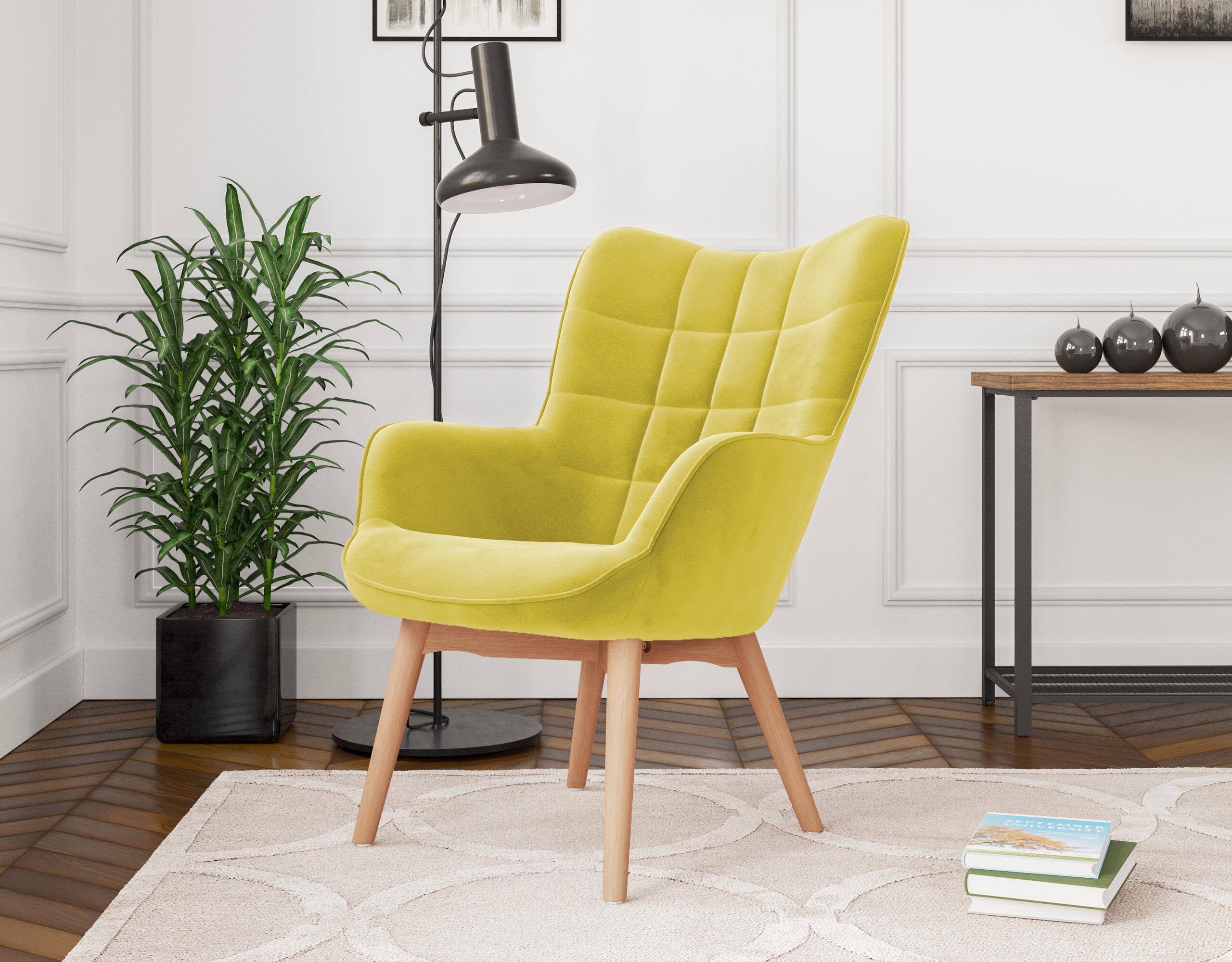 Golden Yellow Accent Chair R5103