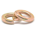 2 inch Grade 8 Alloy Steel Yellow Zinc Plated Split Lockwasher Pk 100 J2021