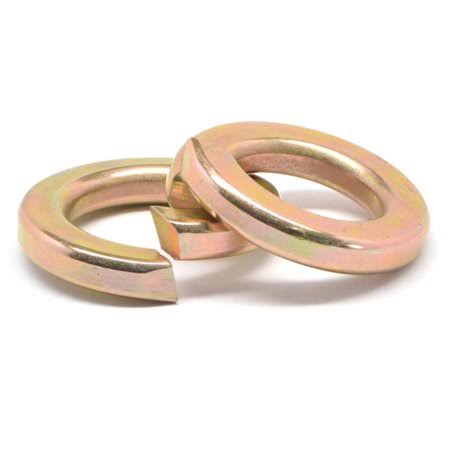 2 inch Grade 8 Alloy Steel Yellow Zinc Plated Split Lockwasher Pk 100 J2021
