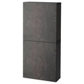 Black-Brown Wall Cabinet with 2 Doors N12955