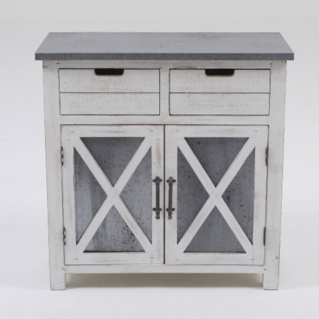 White Wood Console Cabinet I99559