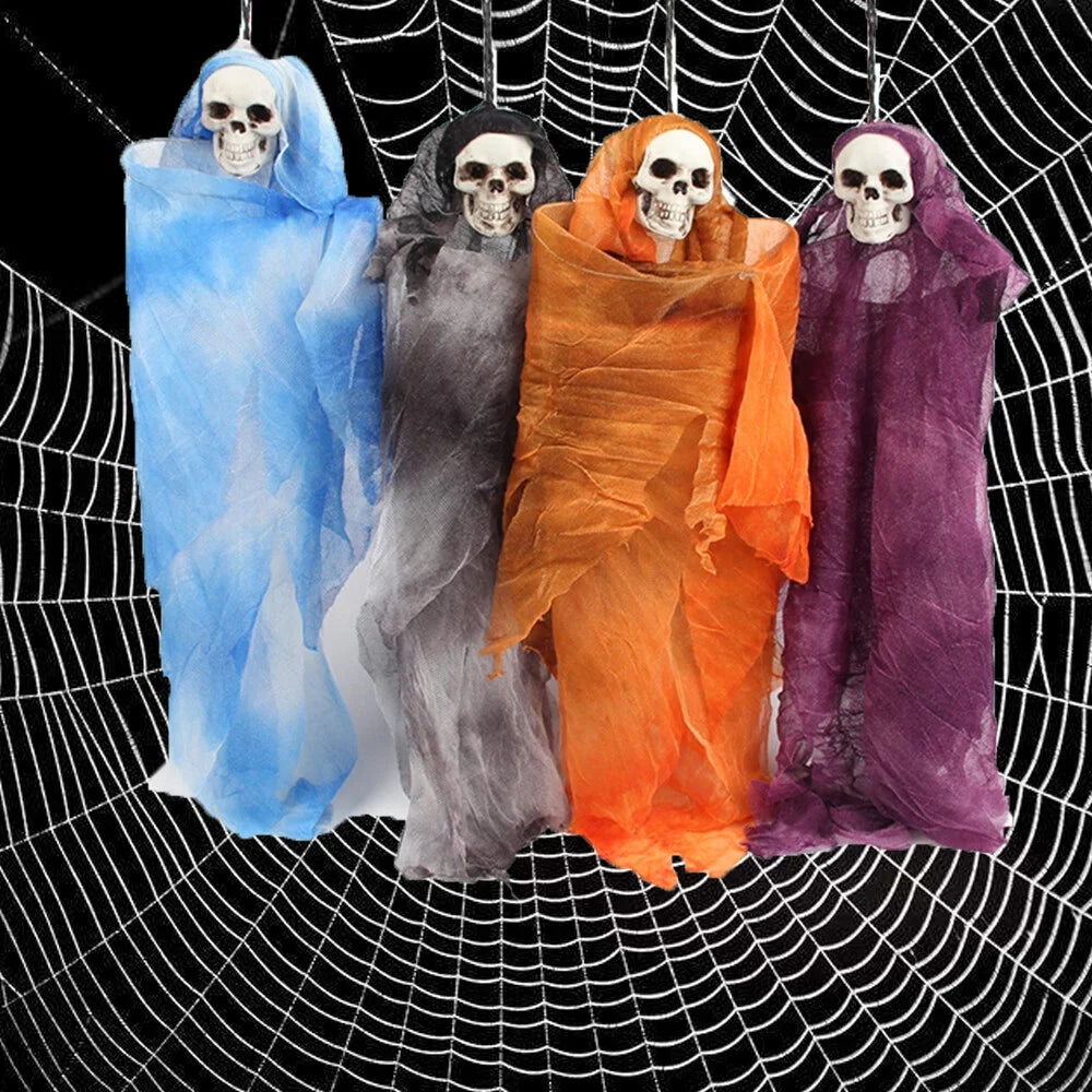 Grey Halloween Skull Doll Decoration Prop C904