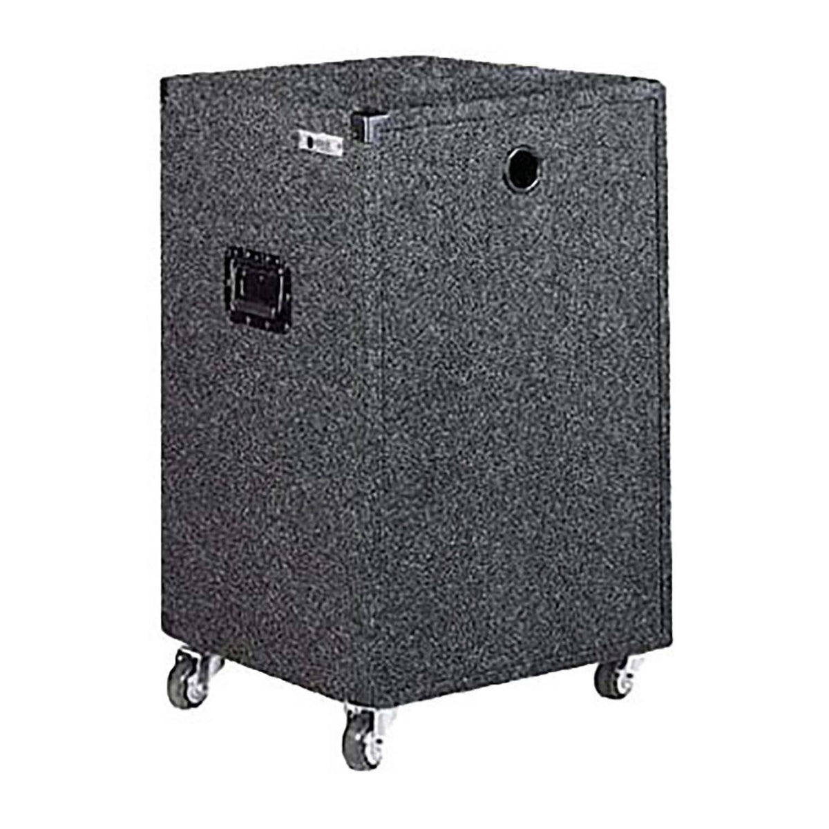18U Carpeted Rack Case with Built-in Wheels Q726
