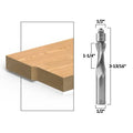 1/2x22 Up-Cut Flush Trim Solid Carbide Spiral Router Bit C1180