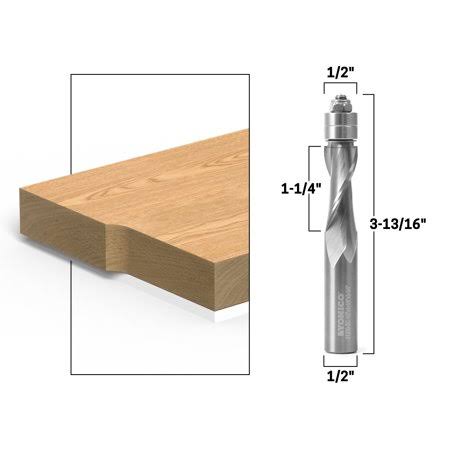 1/2x22 Up-Cut Flush Trim Solid Carbide Spiral Router Bit C1180