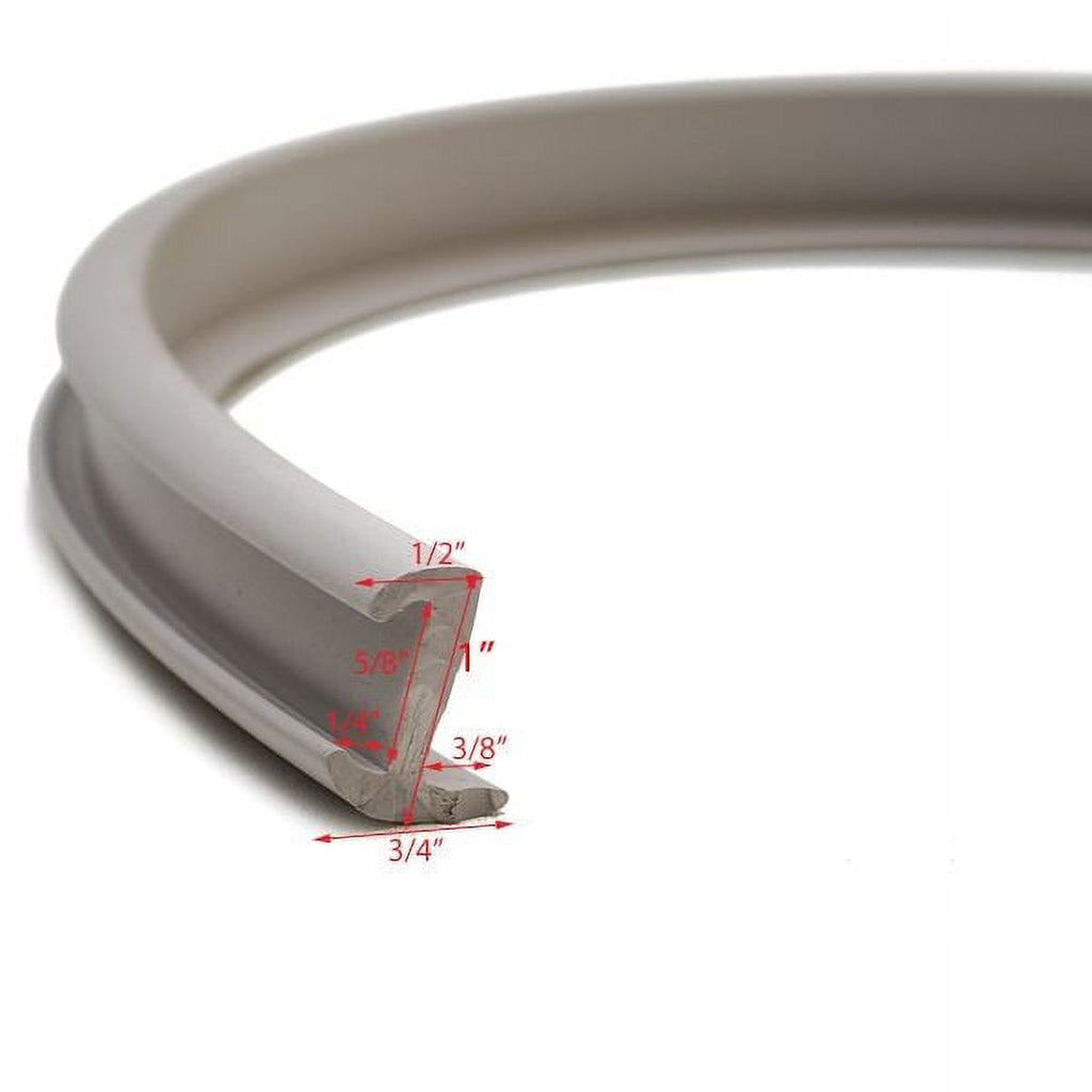 Gray 1 Inch Semi Rigid Vinyl Boat Rub Rail (10 Foot) V254