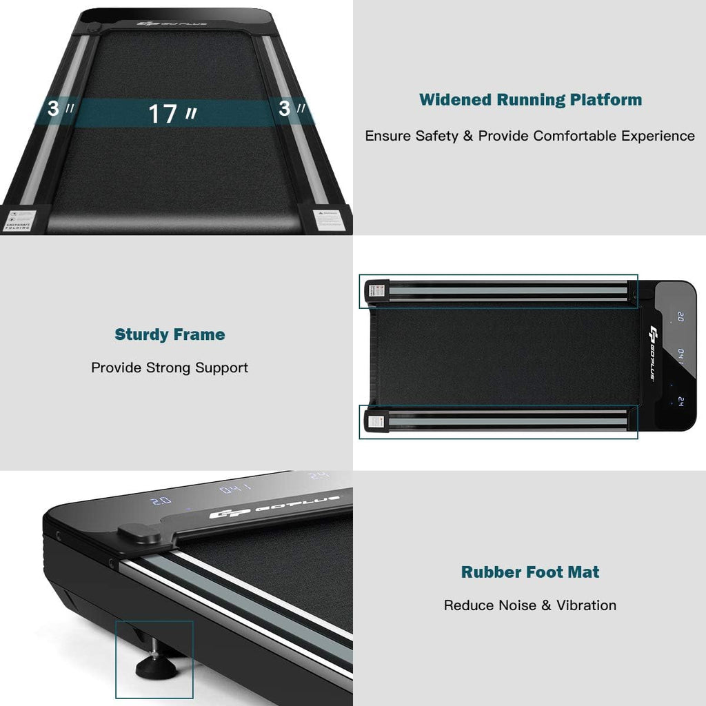 Under Desk Treadmill Walking Pad with LED Display and Wireless Remote Control J526115
