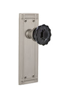 Satin Nickel Crystal Glass Door Knob E862