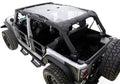 Black Mesh Shade Full Length Top for Jeep Wrangler JK Unlimited 4-Door Z59690