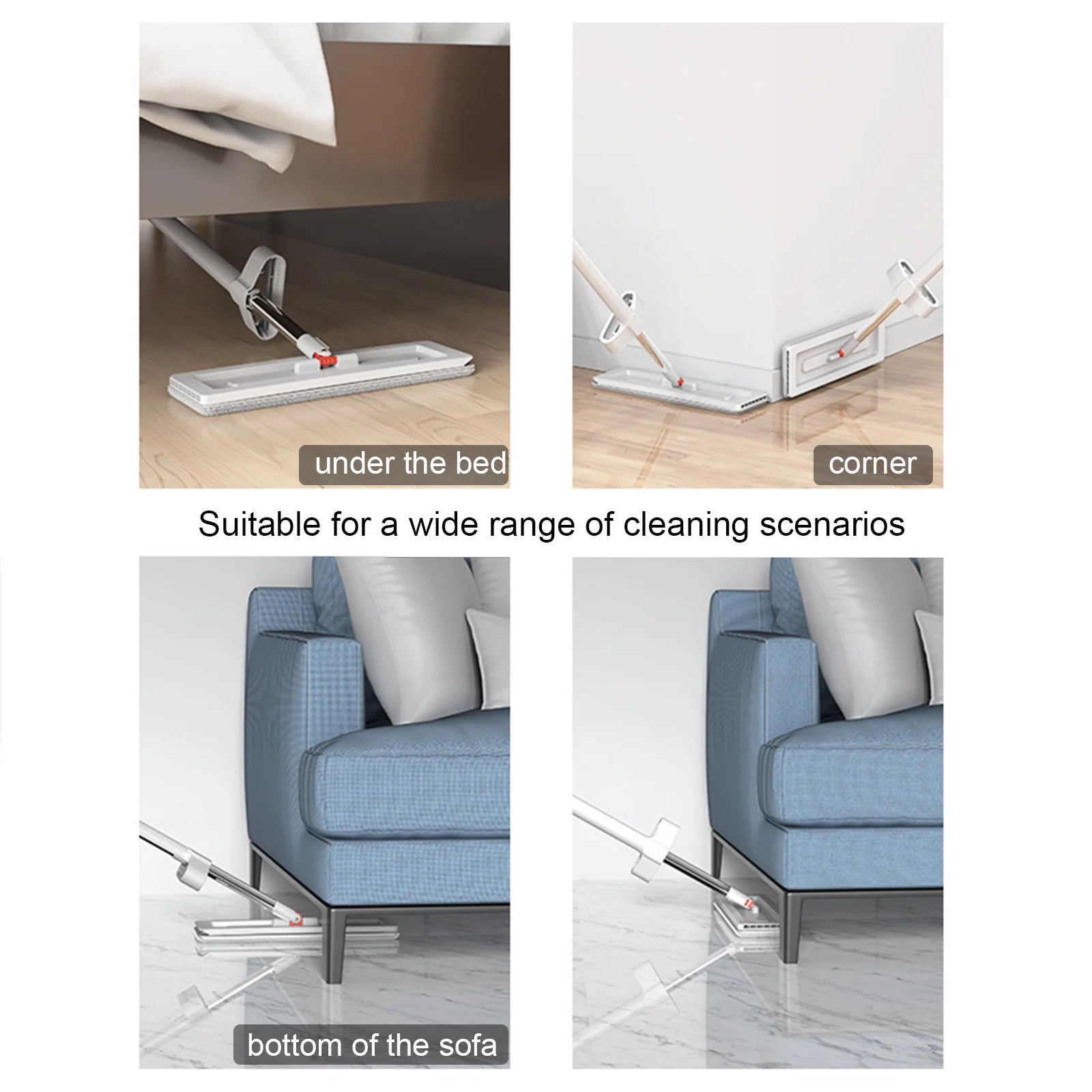 Spin Mop Hands-Free Microfiber Flat Mop Z528168