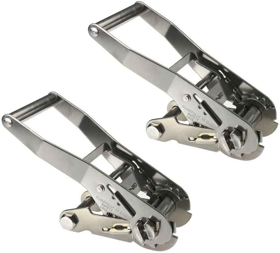 2 Pack Stainless Steel T-304 Ratchet for 2 Webbing O635