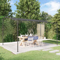 Anthracite 13.1'x9.8' 0.6 ozft² Fabric and Steel Canopy K785