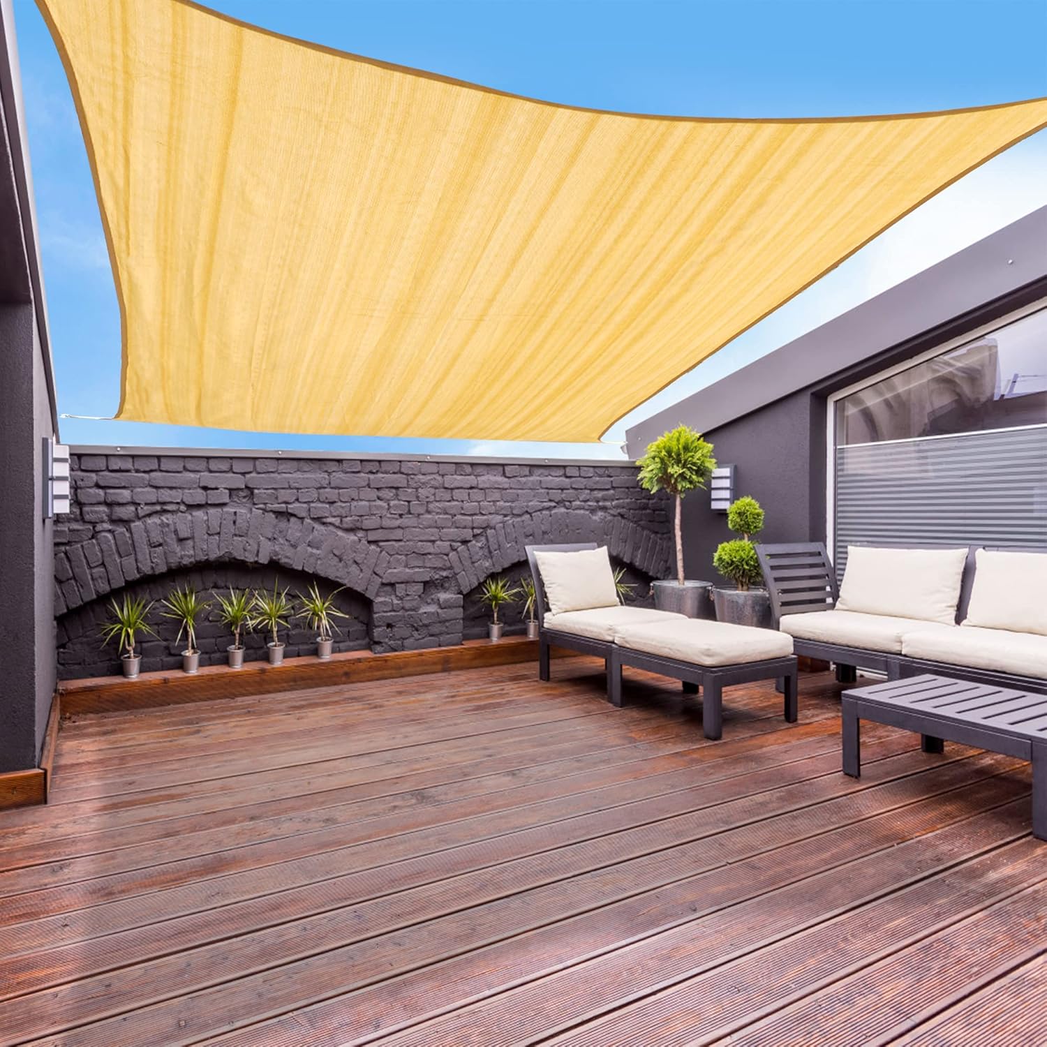 12'x16' Rectangle Sun Shade Sail Canopy Q3805