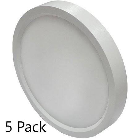 5x22 LED Slimline Round Surface Fixture 3000K 120-277V 5 Pack P161