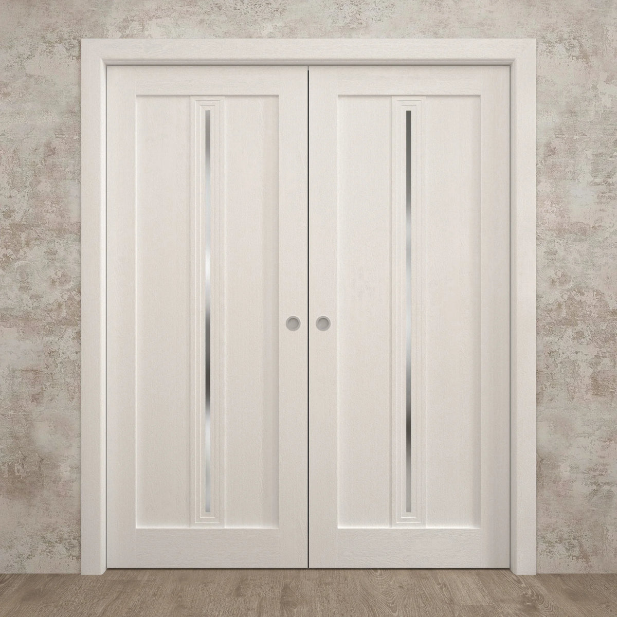 Solid Wood Interior Double Pocket Doors B675966