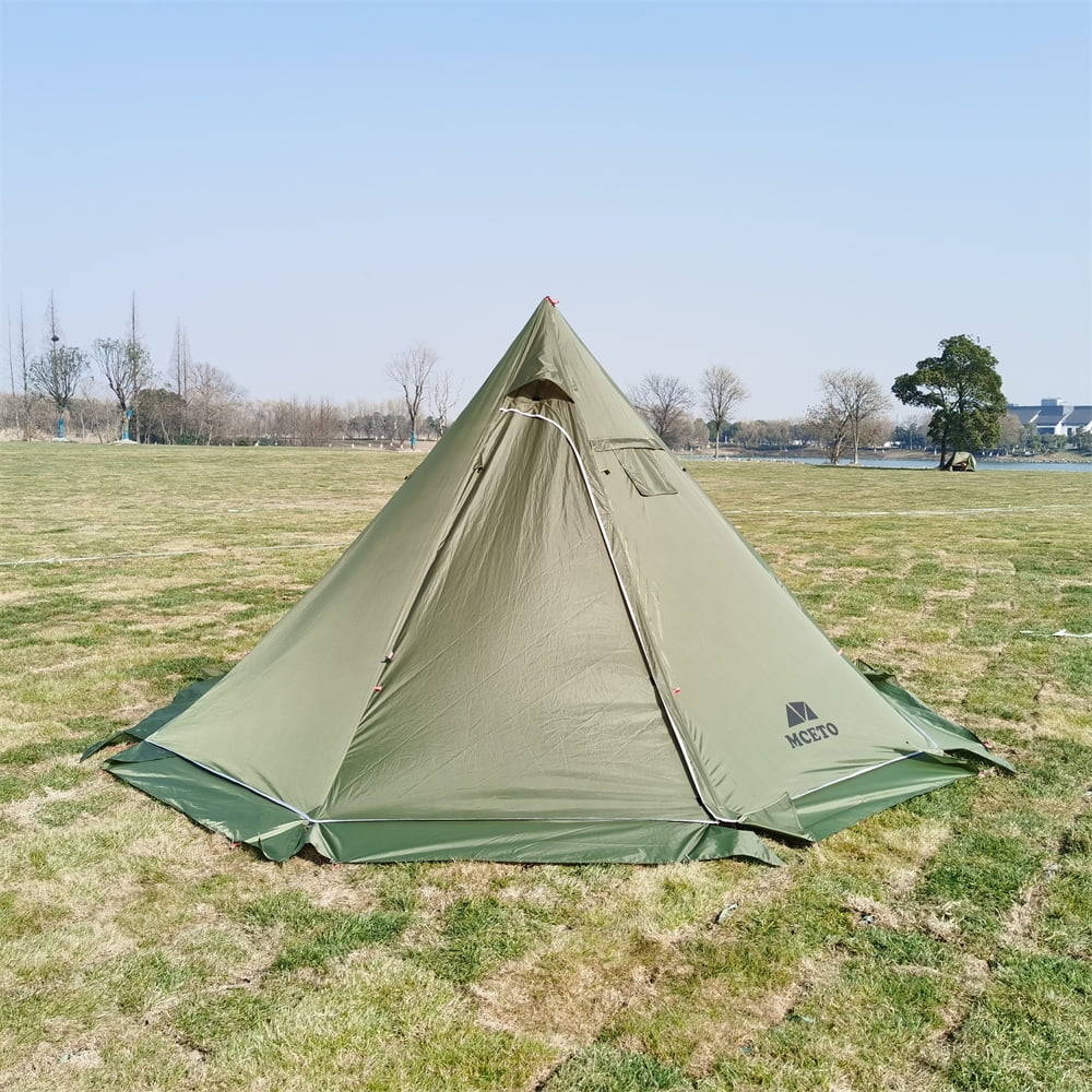 Camping Hot Tent 4-6 Person Tipi Tent with Stove Jack R1135