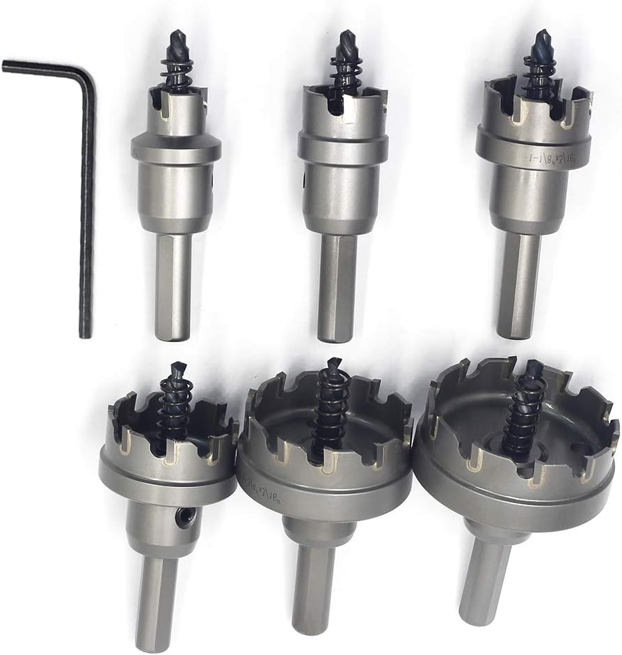 6pcs TCT Hole Saw Set with 3/8 Inch Shank K121986