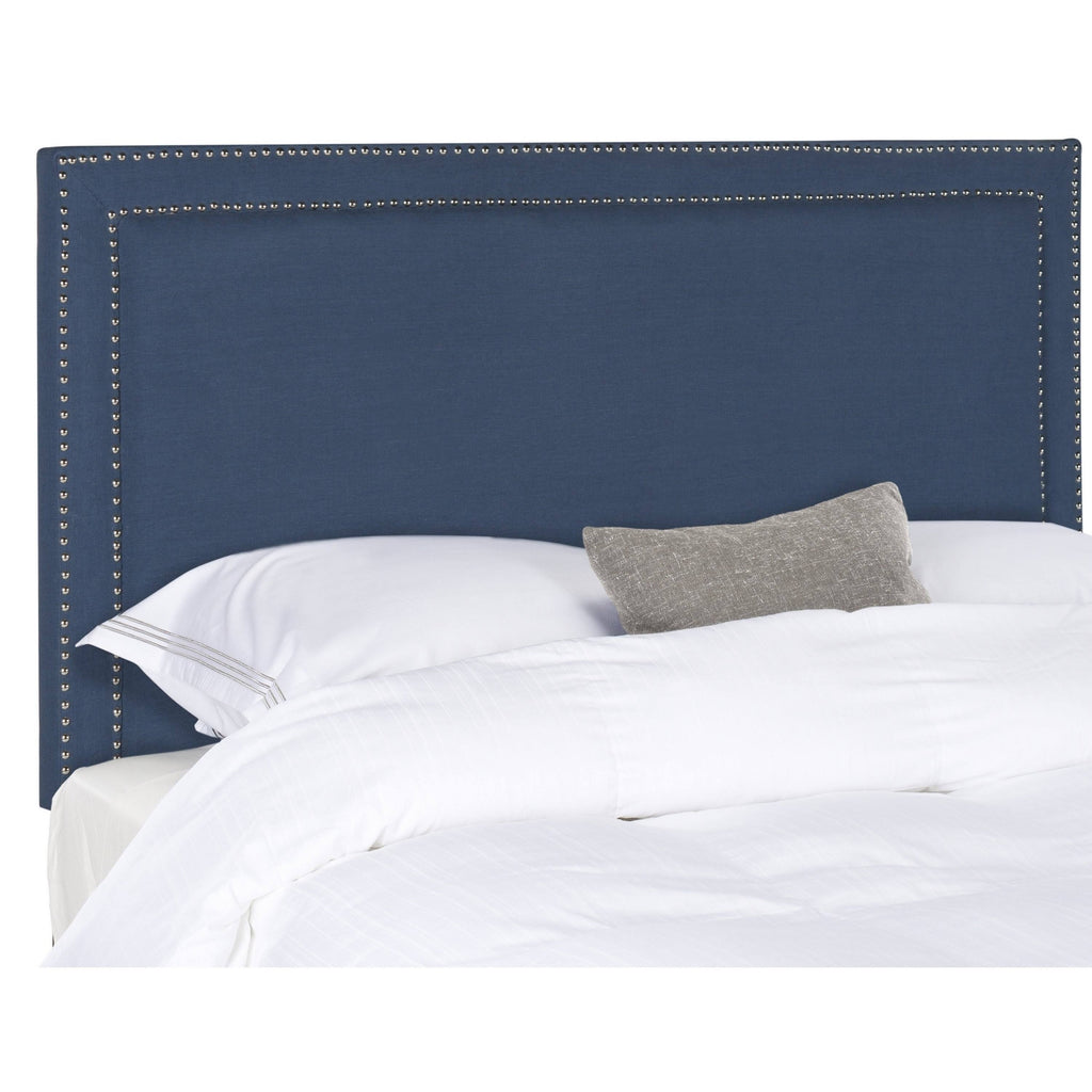 Navy Full Headboard with Silver Nail Head X646542