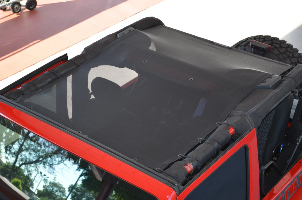 Jeep Wrangler Mesh Shade Top Sunshade UV Protection Accessory for JK 2-Door W234