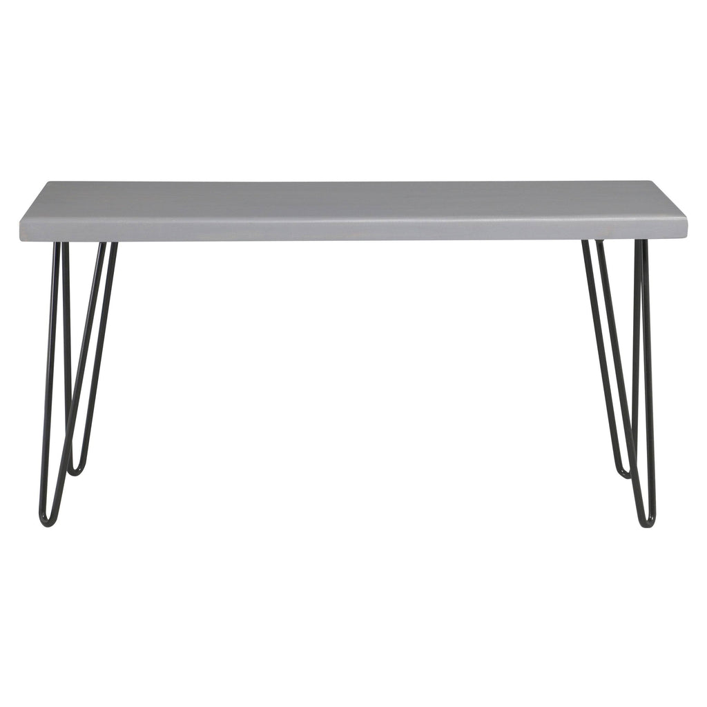Dark Brown Wood Bench L326