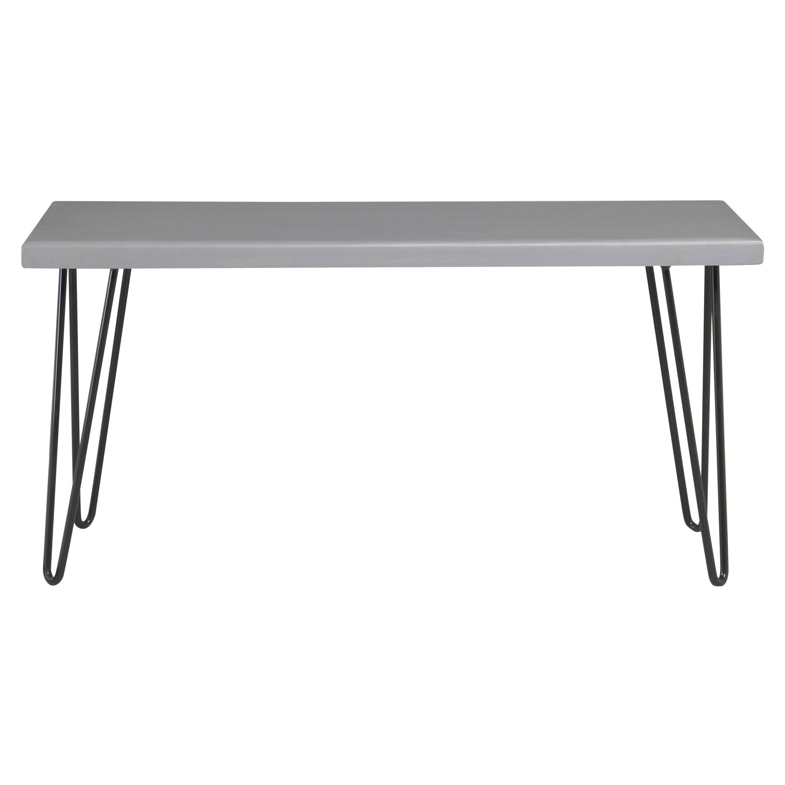 Dark Brown Wood Bench L326