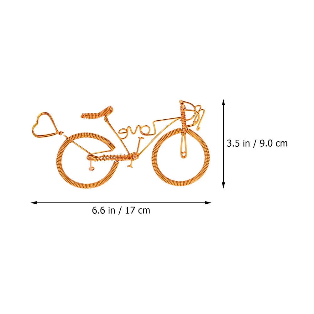 2pcs Metal Bike Figurine Miniatures Home Ornaments U93195